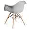 Merrick Lane Alda Series Polypropylene Accent Chair with Gently Curved Arms and Metal Braced Wooden Legs